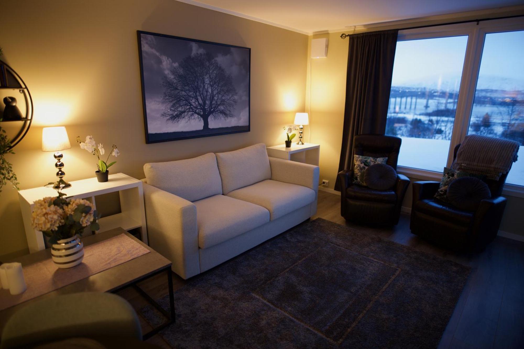 Med 1 Soverom I Tromso/kvaloysletta Med Flott Beliggenhet Og God Utsikt. Kort Vei Til Flyplass. Apartment